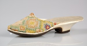 early 1700s; European; silk, linen, leather