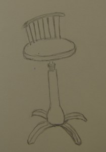 Sketch of the revolving chair