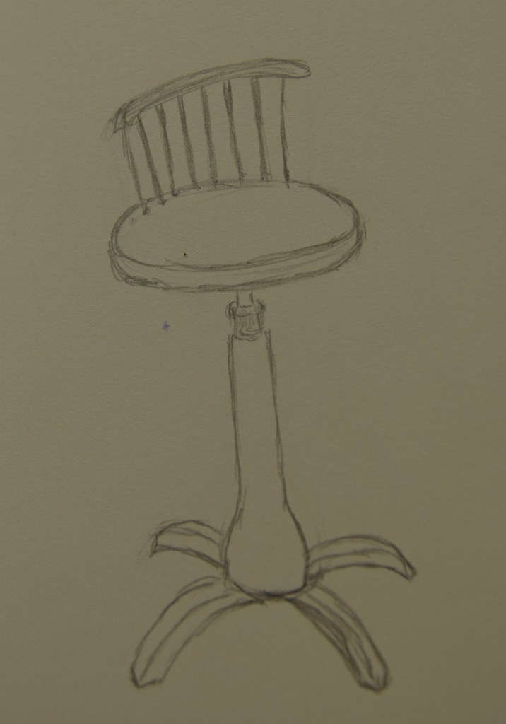 Sketch of the revolving chair