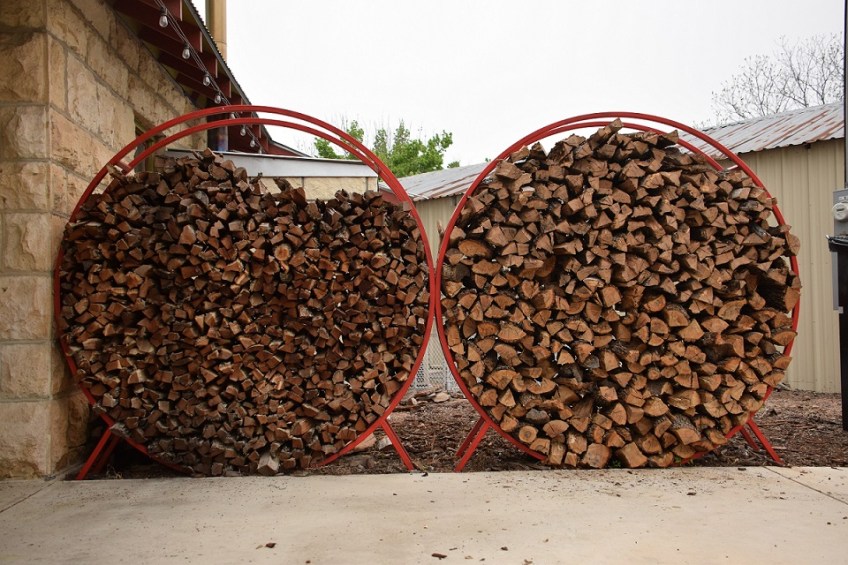 Wood stacks at Comfort Pizza