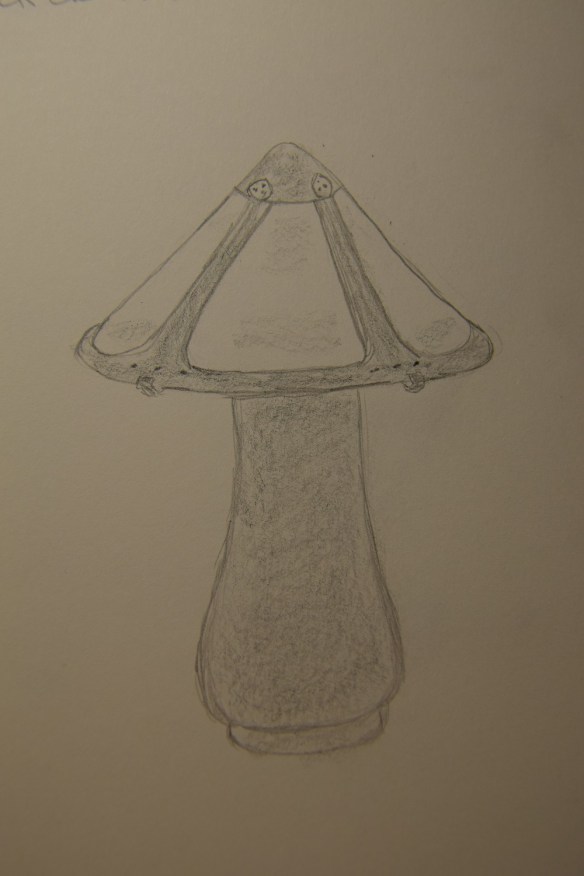 Sketch of copper lamp