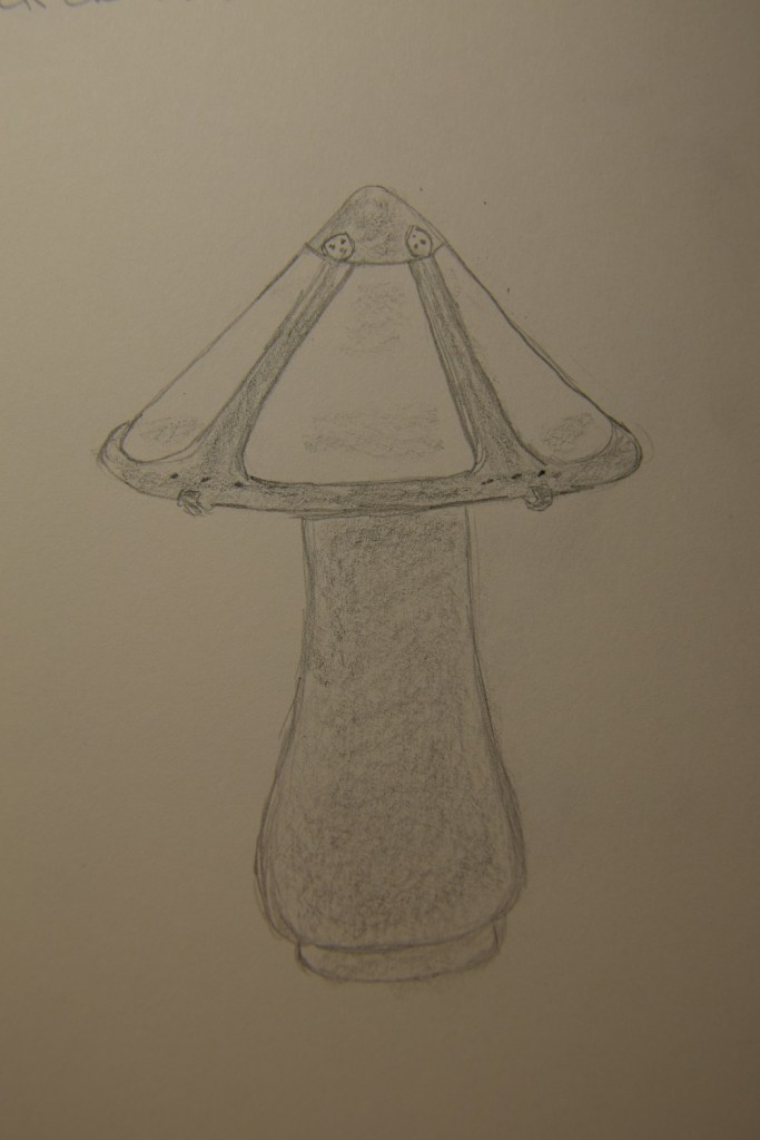 Sketch of copper lamp