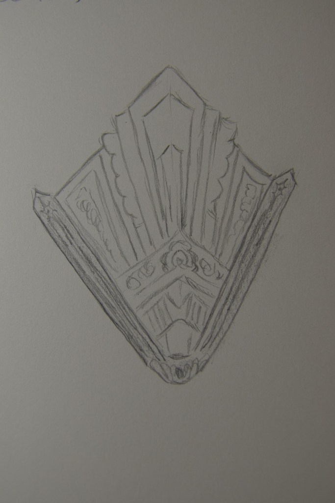 Sketch of Art Decco Sconce