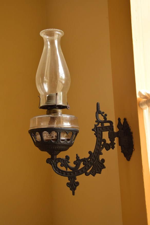 Oil lamp, attached to a wall
