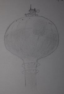 Sketch of a Houston water tower