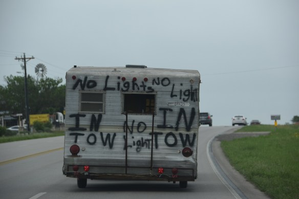 A trailer being towed