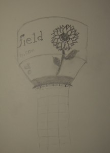 Sketch of Sunfield water tower