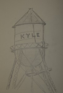 Sketch of the Kyle Water Tower