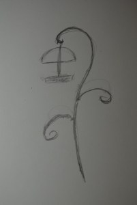 Sketch of a bird feeder