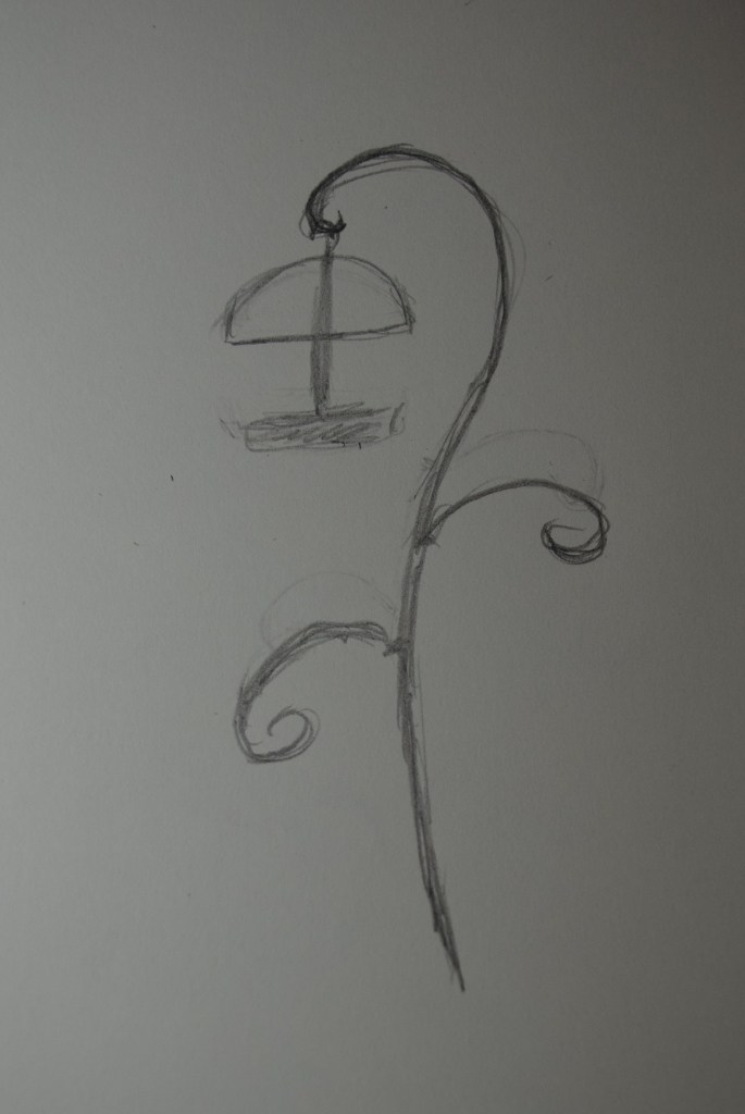 Sketch of a bird feeder