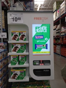 Girl Scout Cookie machine at Costco