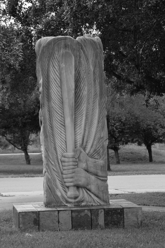 Statue of a baseball bat