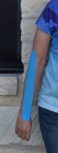 Kinesio tape aka fancy blue duct tape for people
