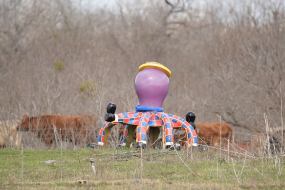 Big, plastic octopus-looking thing in my neighbor's front pasture