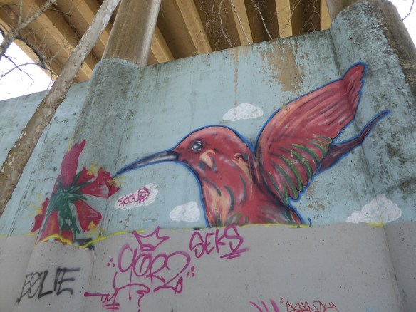 Underneath a MoPac bridge