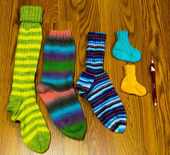 Socks from knitters at Ply! Yarn Shop in Wimberley, Texas