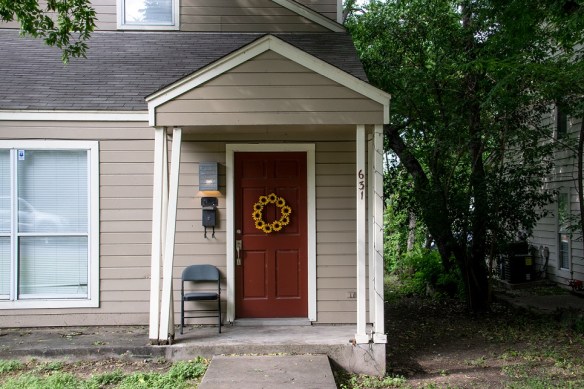 Door 631 Red with Sunflowers