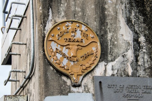 Chisholm Trail Marker Longhorn Dam