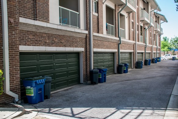 Garage Doors all in a row